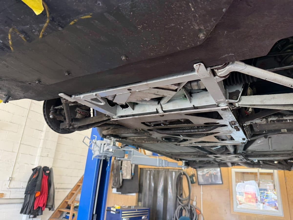 Car underside after dry ice cleaning at The Valet Man